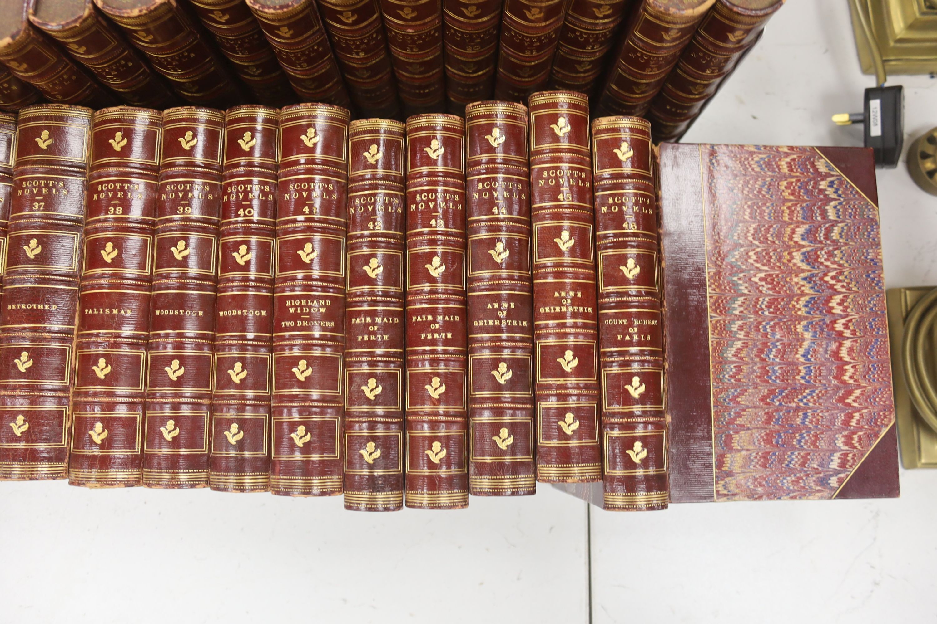 Scott, W. - Novels, A & C Black 1865, 48 vols